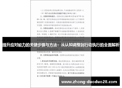 提升应对能力的关键步骤与方法：从认知调整到行动执行的全面解析